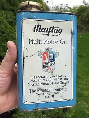 Vntg Maytag Multi-Motor Oil 1 Quart Motor Oil Can Newton Iowa Empty • $20