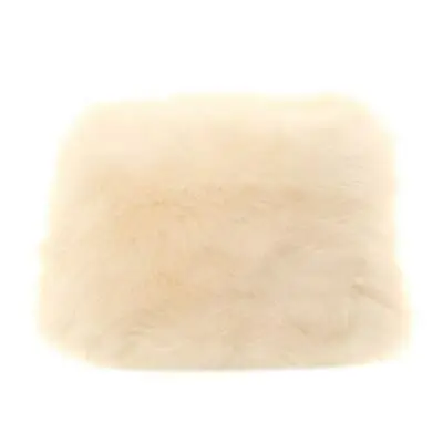 Ladies Faux Fur Hat Cossack Russian Style Cream Pillbox Hat With Fleece Lining • £7.99