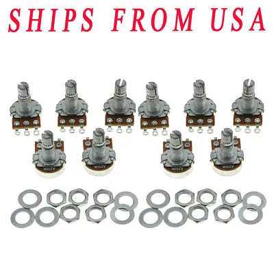 KAISH 10 Pcs A250K Audio Guitar Mini Pots Long Split Shaft 250K  Potentiometers • $4.99