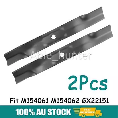 2pcs Black Blades For 42  John Deere Ride On Lawn Mower M154061 M154062 GX22151 • $35.64