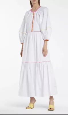 $129 • Buy STAUD Demi White Cotton Maxi Dress 