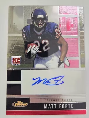 2008 Topps Finest Matt Forte Autograph Rookie Auto RC #114 Chicago Bears • $20