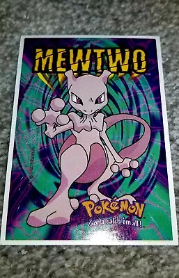 MEWTWO Pokemon Die Cut Vending Sticker 1999-2000 Mall Kiosk Vending Stock • $3.99