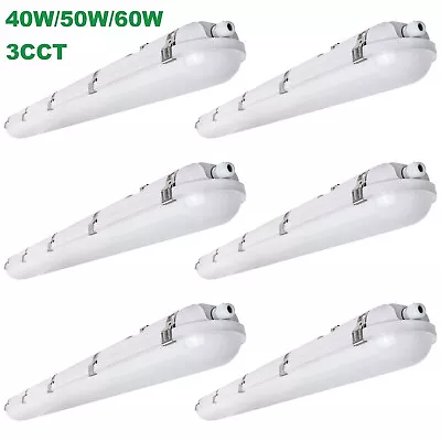 6Pack 3CCT 4FT LED Vapor Tight Light 40W/50W/60W Shop Light For Cold Storage • $288.99