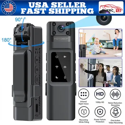 Mini Hidden Police Wifi Camera 270° Video Night Vision Spy Cam HD1080P Camcorder • $20.79