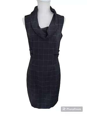 WORTHINGTON WOMEN’S SIZE 6 DRESS Sleeveless Business Charcoal Gray Cowl Neck  • $10