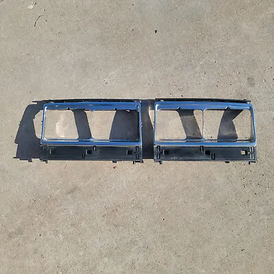 Volvo 240 Quad Square Headlight Bezels W/ No Reflectors Nice Rare 242 244 245 • $140