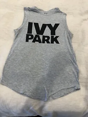 $7 • Buy Ivy Park  Grey MarleSleeveless Tank Top Logo Activewear Gym Yoga Running Size XS