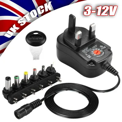Universal AC/DC Power Supply Adapter Plug Charger Adaptor 3v 4.5v 6v 7.5v 9v 12V • £11.27