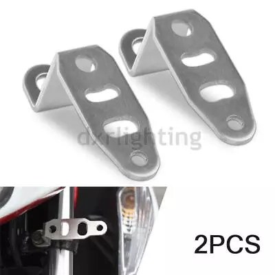 2X Motorcycle Mount Bracket Holder Support Turn Signal Spot Fog Light Headlight • $11.38