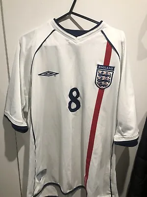 £40 • Buy England Umbro Jersey Scholes 2002 Size Large Vintage