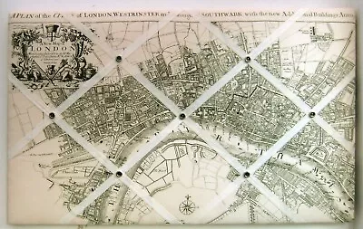 Old London Map Fabric Memo/Message/Pin/Notice Board • £32.99