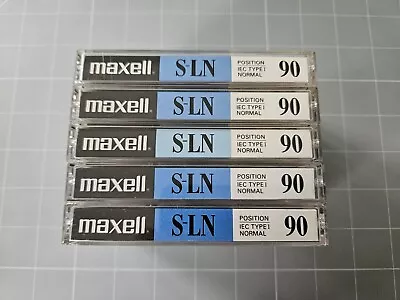 5 X Maxell SLN 90 Type I Cassette Tapes • £8