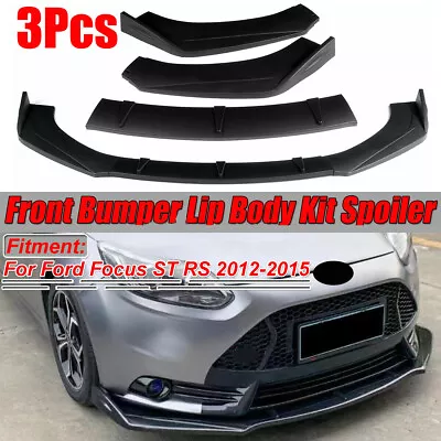 For Ford Mustang Focus RS ST Fiesta Gloss Black Front Bumper Lip Spoiler • $69.36