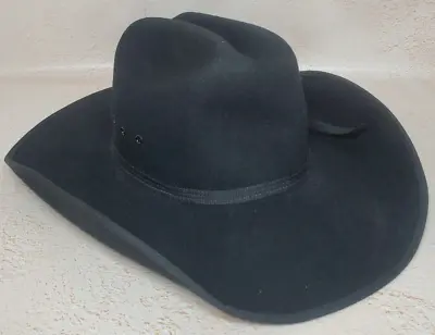 Youth Cowboy Hat Black By Twister Sulphur Springs Texas 20 1/4  Inside Felt Like • $24.95