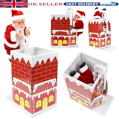 Santa Claus Climbing Chimney Doll Electric Toy With Music Christmas Kids Gifts • £11.99