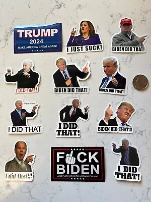 12 PIECES I Did That Sticker Anti Joe Biden Funny Humor Stickers Gas Pump Decal • $5