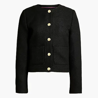 New JCREW Tweed Lady Jacket In Black • $79.95