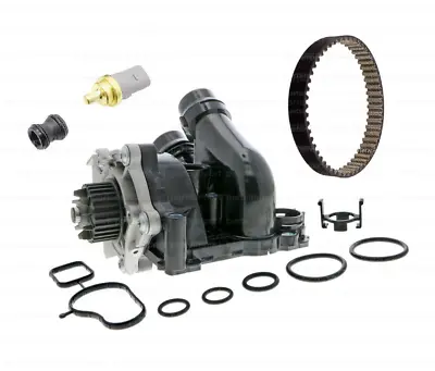 Water Pump And Thermostat Assembly With Belt & Gaskets For AUDI & VW • $90.46