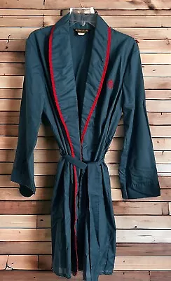 Unused Vintage Perma Press Leisure Robe Housecoat Men’s Size Medium Blue Red • $17.49