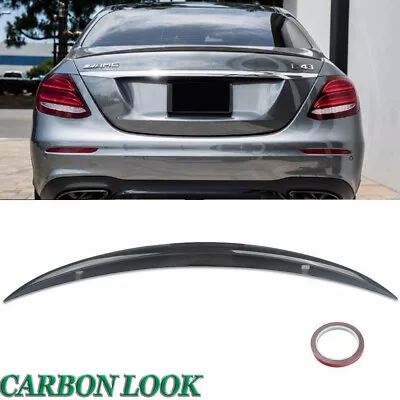 Carbon Look AMG Style Rear Trunk Spoiler Wing For Mercedes W213 E Class 2016-19 • $68.59