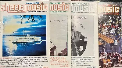 Vintage Sheet Music Magazine (1983) LOT Of 5 Magazines Piano Guitar • $10