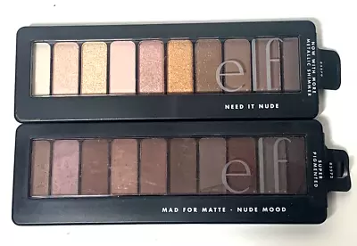 $13.99 • Buy Elf Eyeshadow Palette - Mixed Lot Of 2 -  Need It Nude & Nude Mood  *Read