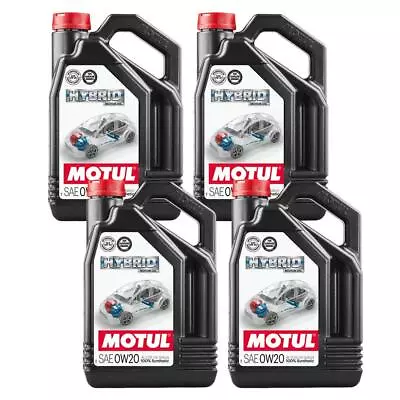 Motul Hybrid SAE 0W-20 16L Full Synthetic Motor Oil 4 X 4L 107142 • $119.95