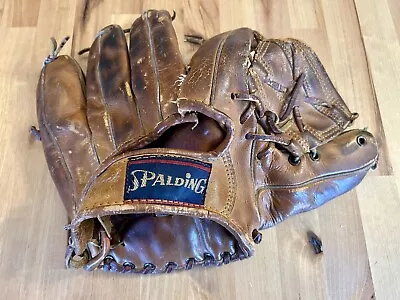 Vintage SPALDING Don Drysdale Autograph Model #1081 Baseball Glove Cowhide • $24.99