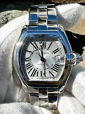 $4700 • Buy Cartier Roadster XL GMT Stainless Steel  W62032X6