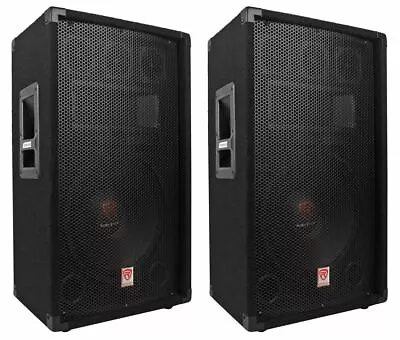 (2) Rockville RSG12.4 12” 3-Way 1000 Watt 4-Ohm Passive DJ/Pro Audio PA Speakers • $264.90