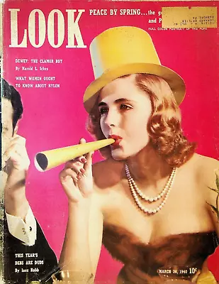 Look Magazine March 26 1940 Ty Cobb Katharine Aldridge Pope Pius XII • $32.22