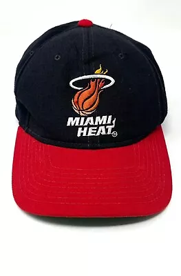 Vintage Logo 7 Miami Heat Official NBA Twill Snapback Cap Hat 90's Vintage • £13.99