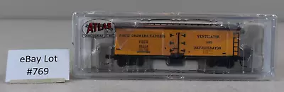 (Lot 769) N Scale Model Train Atlas 40' Woodside Reefer Fruit Growers Express • $8.50