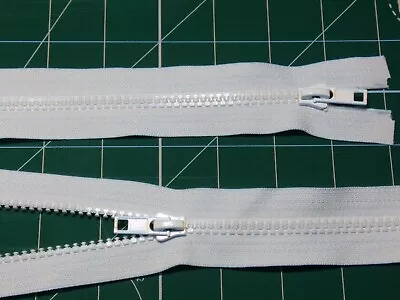 £3.09 • Buy White Teeth-Chunky-Zip Heavy Duty Zipper-No.5 Open End - 27 