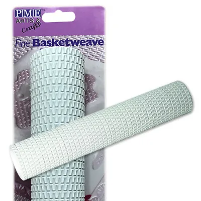 £11.99 • Buy Basketweave Rolling Pin Fine Texture 10in/2in PME Sugarcraft Icing Fondant Cake