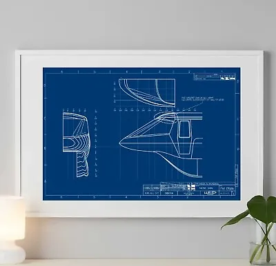 Walt Disney World Monorail Poster Blueprint Art • $24