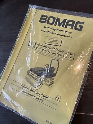 $85.49 • Buy Bomag BW-100/120/125-AD/AC-4 Vibratory Roller Shop Operation Maintenance Manual