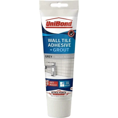 £8.39 • Buy UniBond Ultra Force Anti-Mould Wall Tile Adhesive & Grout Tube - Grey 300g