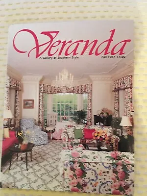 Pristine “veranda” Magazine Fall 1987 Excellent~”southern Style”contents Photo • $12.89