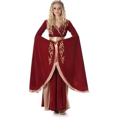 Adult Women's Medieval Fantasy Queen Fancy Dress Costume • £22.99