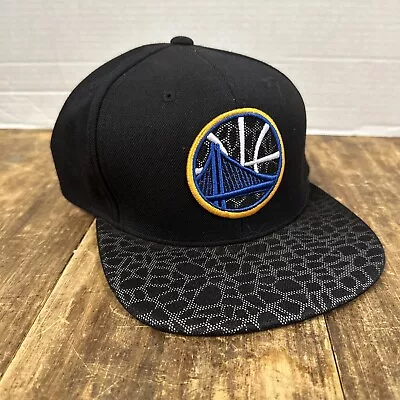 Mitchell & Ness Golden State Warriors ￼NBA Snapback Hat Black Unique Bill Nice! • $17.88