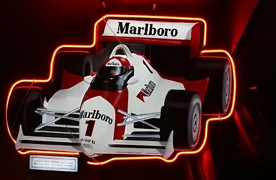 MARLBORO NEON  RACE CAR DISPLAY Stock Car Memorabilia • $2500