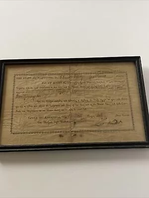 1812 Maryland Military Discharge Antique 19th Century Americana Document Old • $600