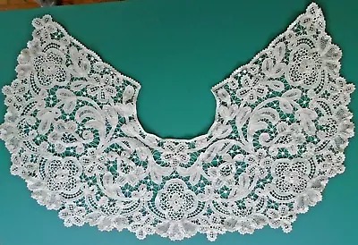 Huge Intricate Antique Honiton Lace Collar • £80.73