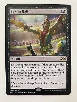 Saw In Half *Non-Foil* MTG UNF MT/NM Unfinity Combined Shipping • $11.99