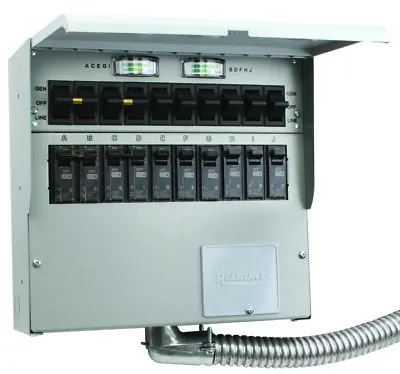 Reliance Controls 510C Pro / Tran2 10-Circuit 50A Manual Transfer Switch Kit • $430