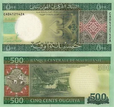 MAURITANIA 500 Ouguiya 2013 P-18 UNC World Currency • $4.95