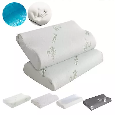 Gel Memory Foam Pillow Cervical Contour Pillow Neck Shoulder Pain Side Sleeper • $17.85