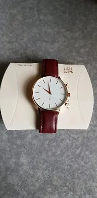£15 • Buy New Look Brand New Burgundy Large Face New Look Leather Strap Watch